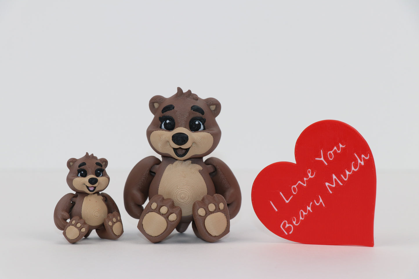 3D Printed Multi-Color Bear – A Beary Special Gift! (With or Without Heart)