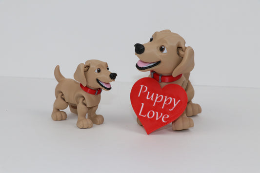 Labrador Puppy Figure – Articulated 3D-Printed Decor with Custom Collar Options