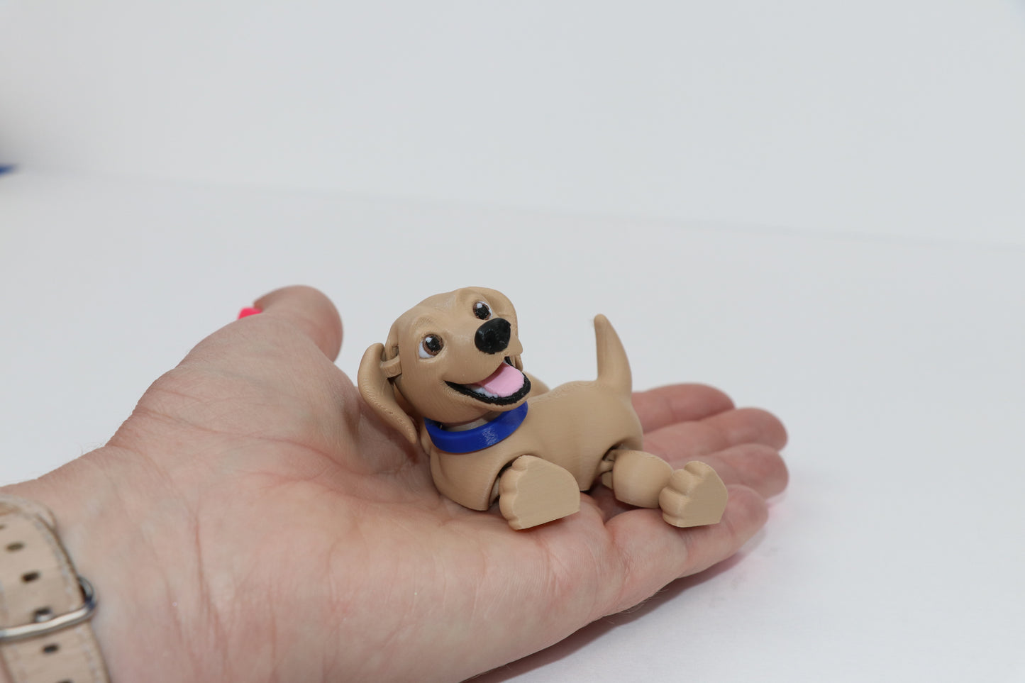 3D Printed Articulating Labrador Puppy - with Optional "Puppy Love" Heart