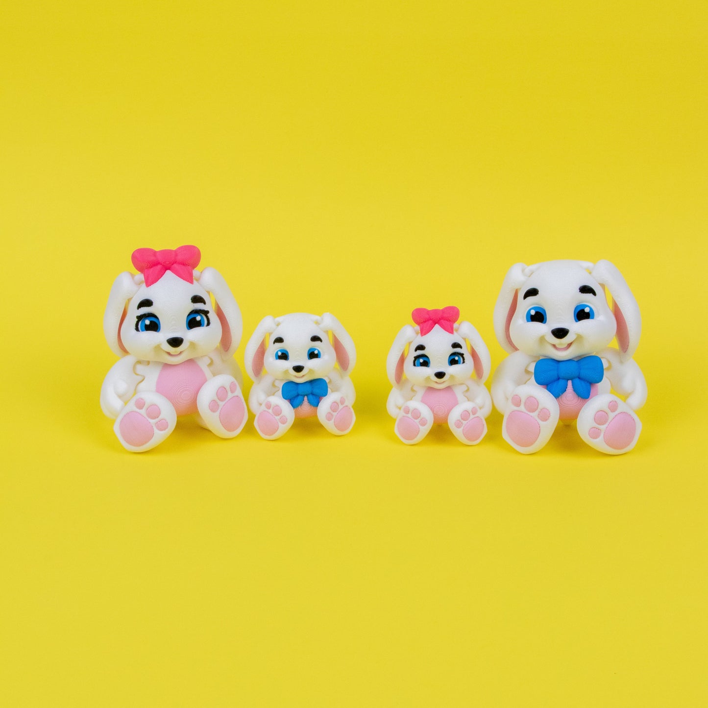 Bunny Figures – Poseable 3D-Printed Collectibles in Two Styles