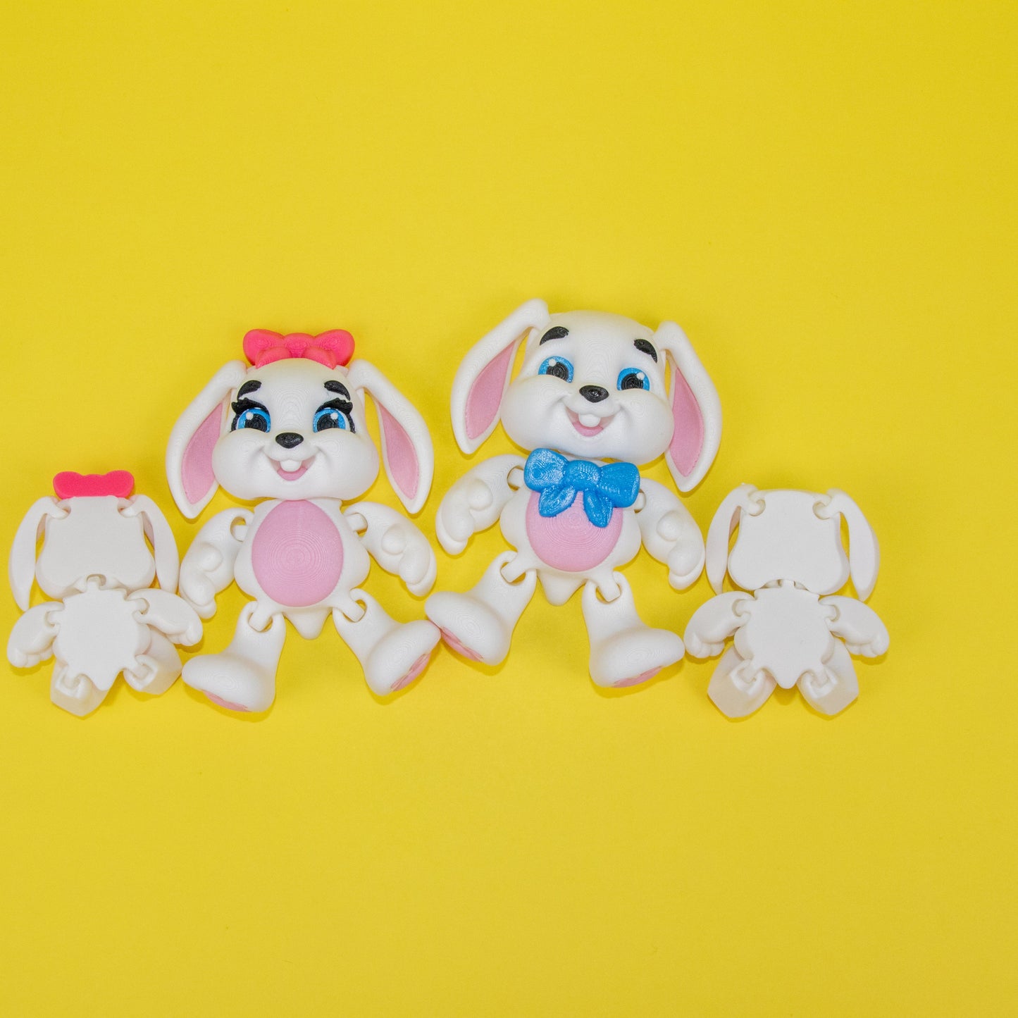 Bunny Figures – Poseable 3D-Printed Collectibles in Two Styles