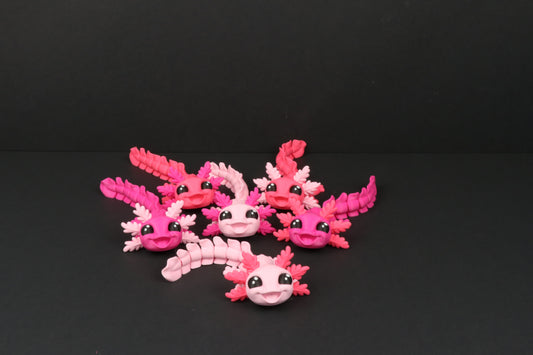 Axolotl – Adorable Shelf Decor in Playful Color Combos - 3D Printed