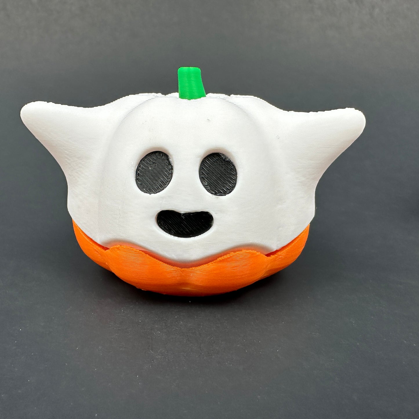 Jack-O'-Lantern and Halloween Ghost Decor Set - 3D Printed Fun for Home (1 Ghost, 2 Jack-O'-Lanterns)