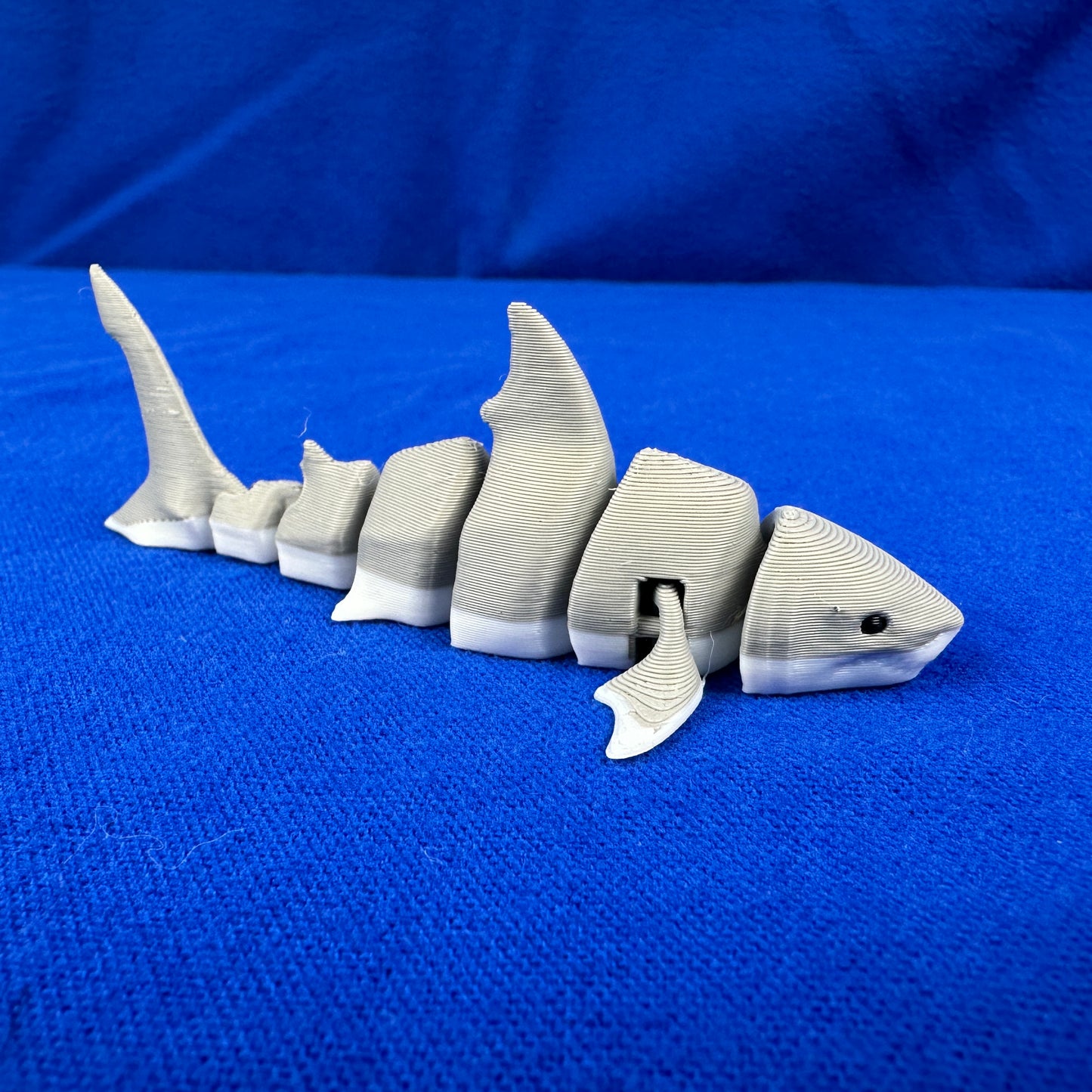 Shark Family – Hand-Finished Set of Three - 3D Printed and Articulated