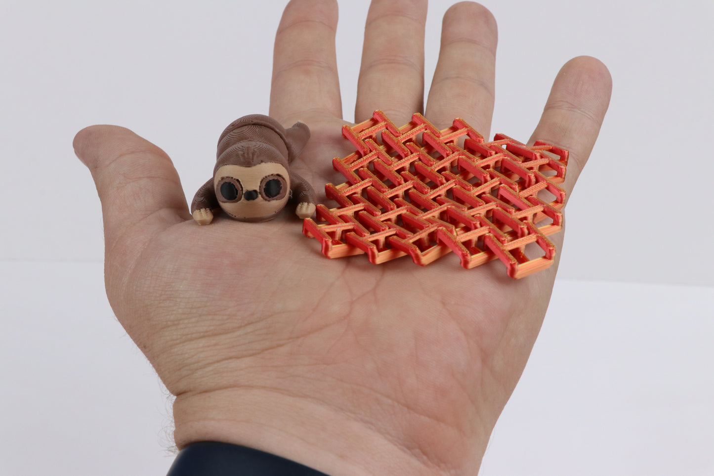 Slow & Flow Set – Sloth Figure + Flexible Chain Mail – Custom Color & Size Options!