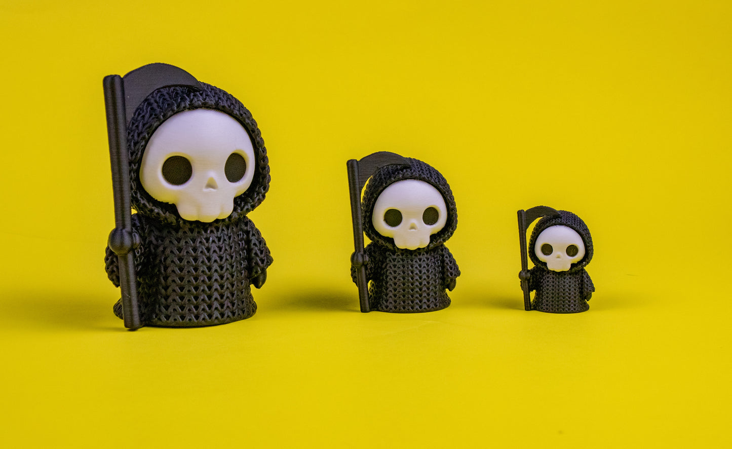 Crochet Reaper – Whimsical Crochet-Style Figure with Friendly Charm