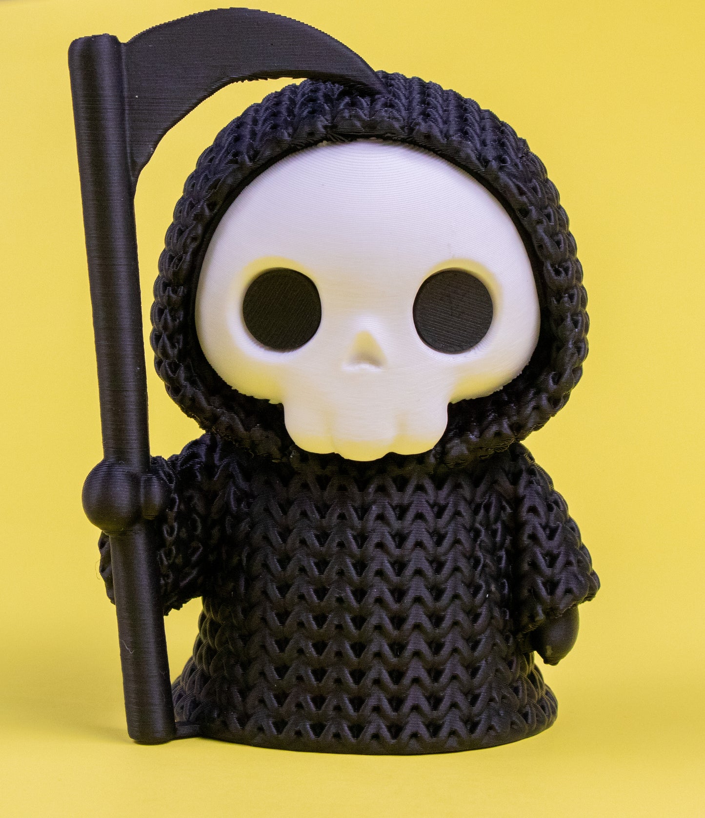 Crochet Reaper – Whimsical Crochet-Style Figure with Friendly Charm