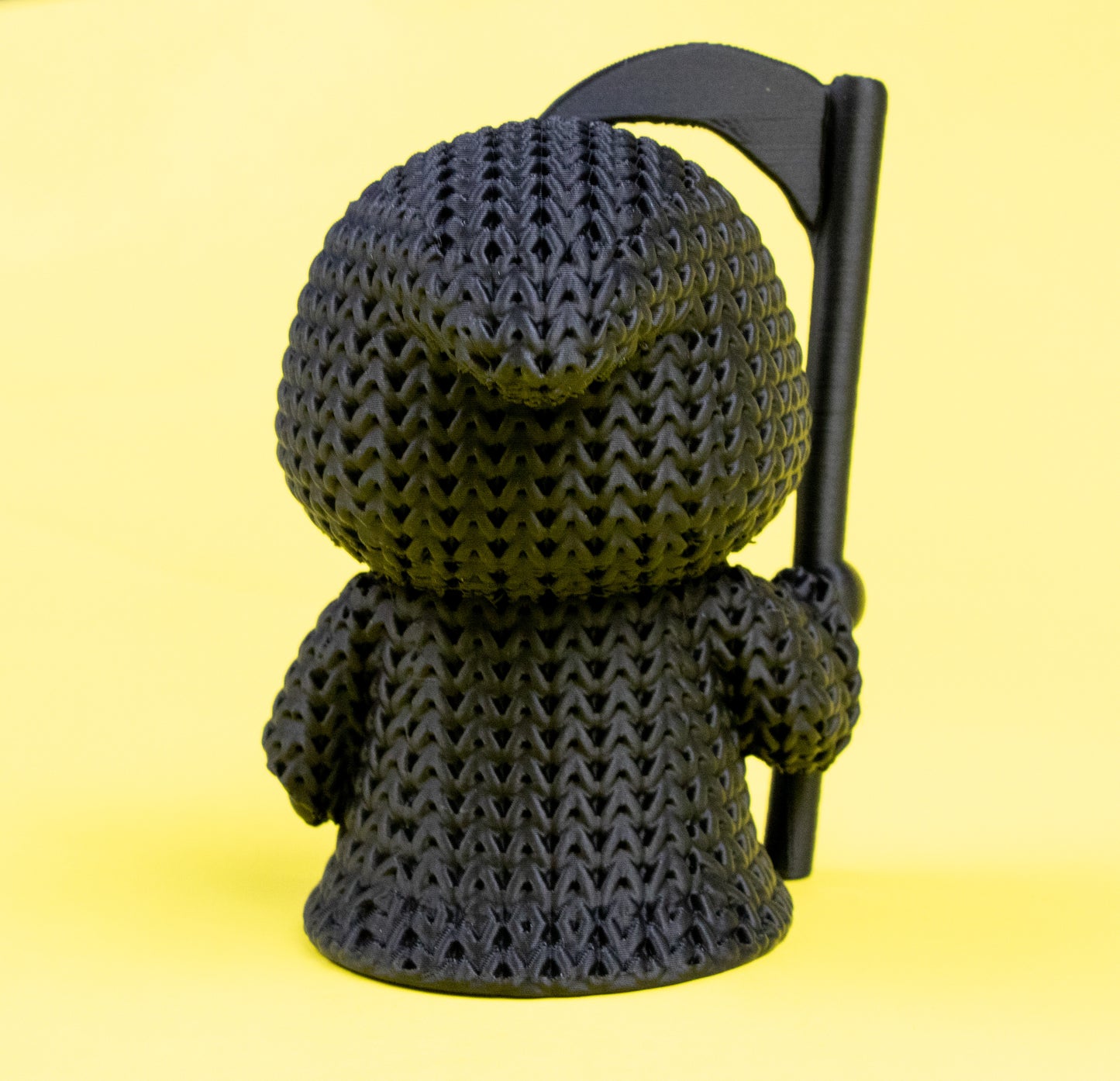 Crochet Reaper – Whimsical Crochet-Style Figure with Friendly Charm