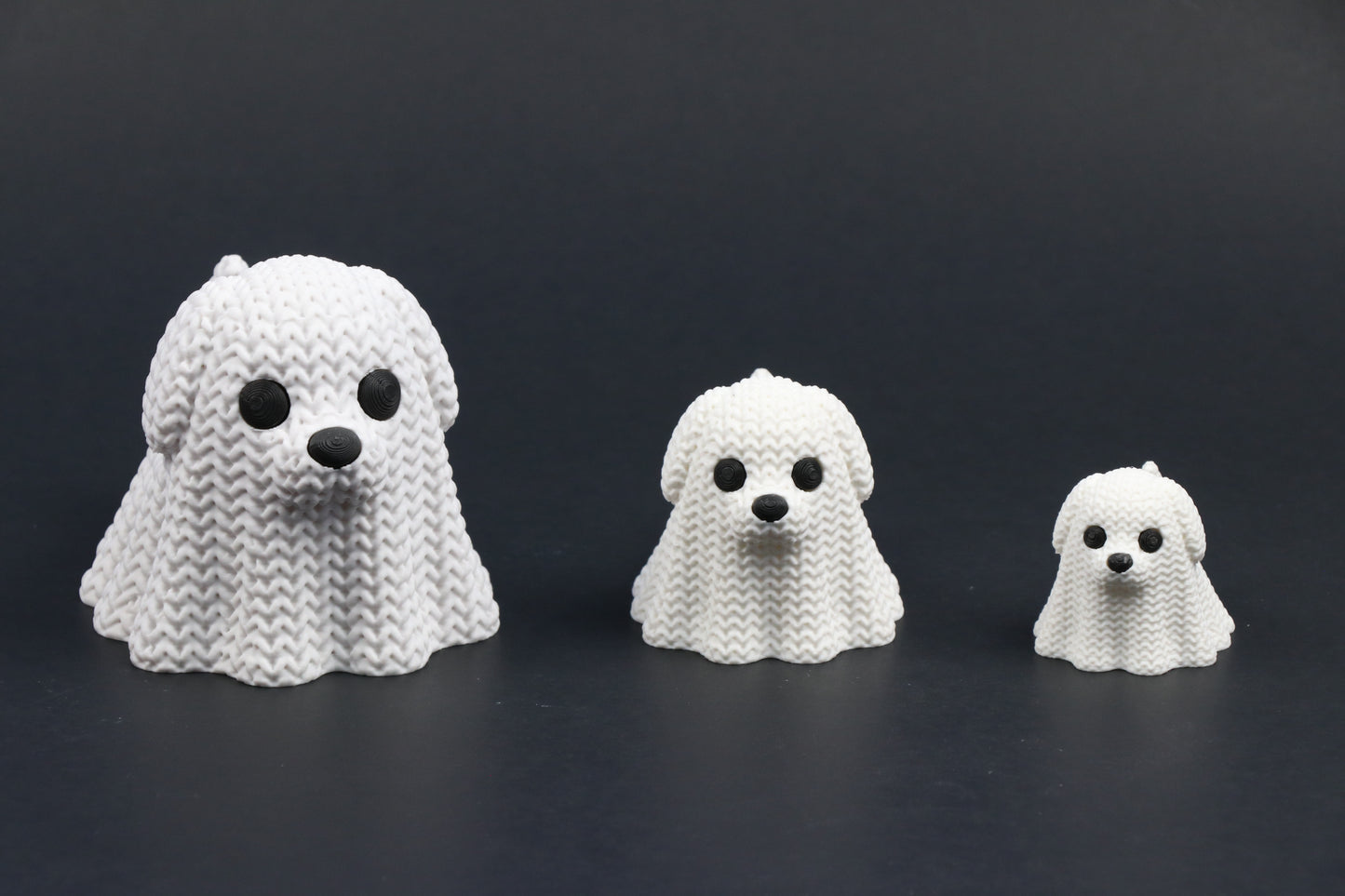 Ghost Dog – Crochet-Style 3D Printed Figure – Customization Available!