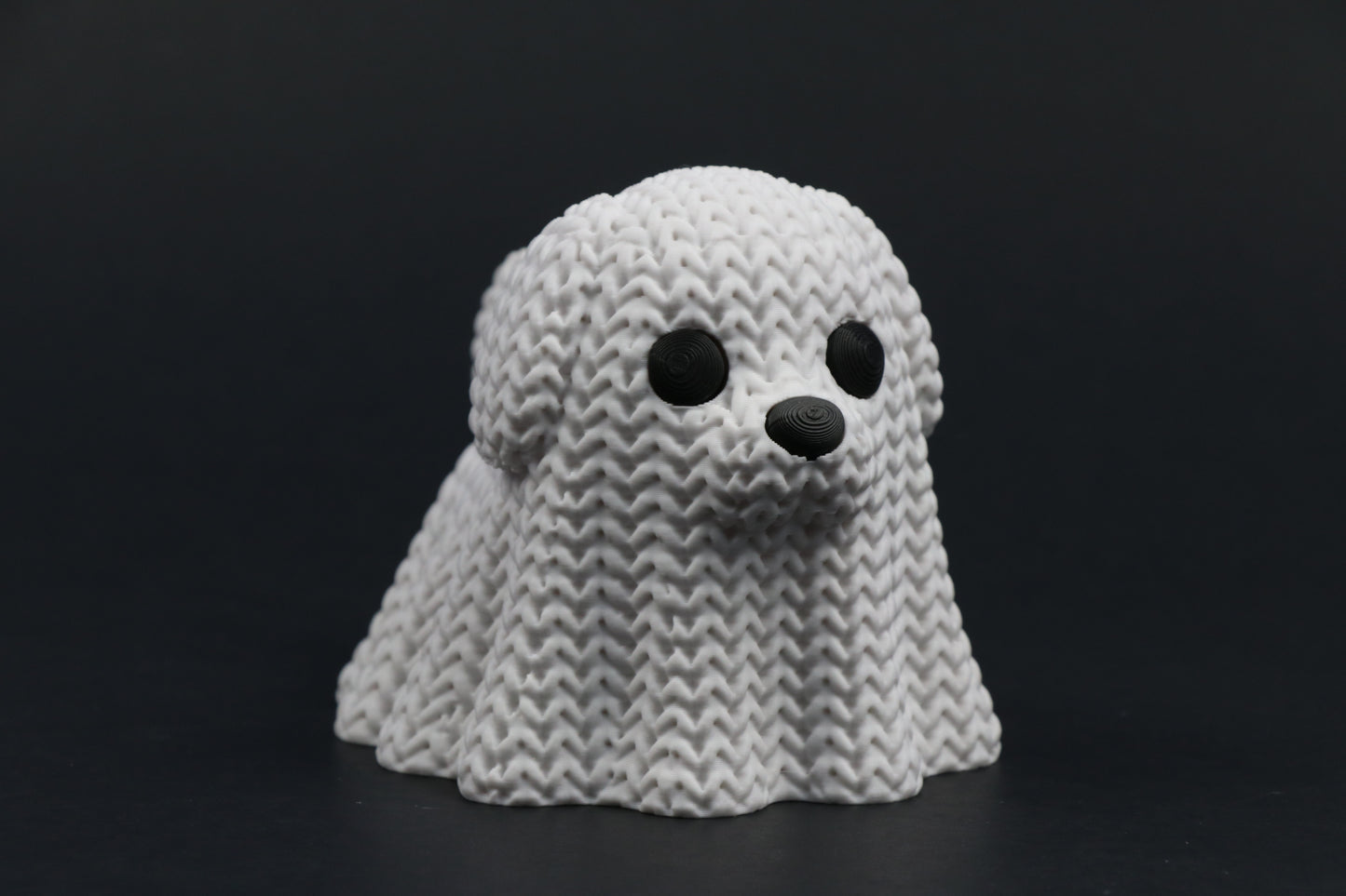 Ghost Dog – Crochet-Style 3D Printed Figure – Customization Available!