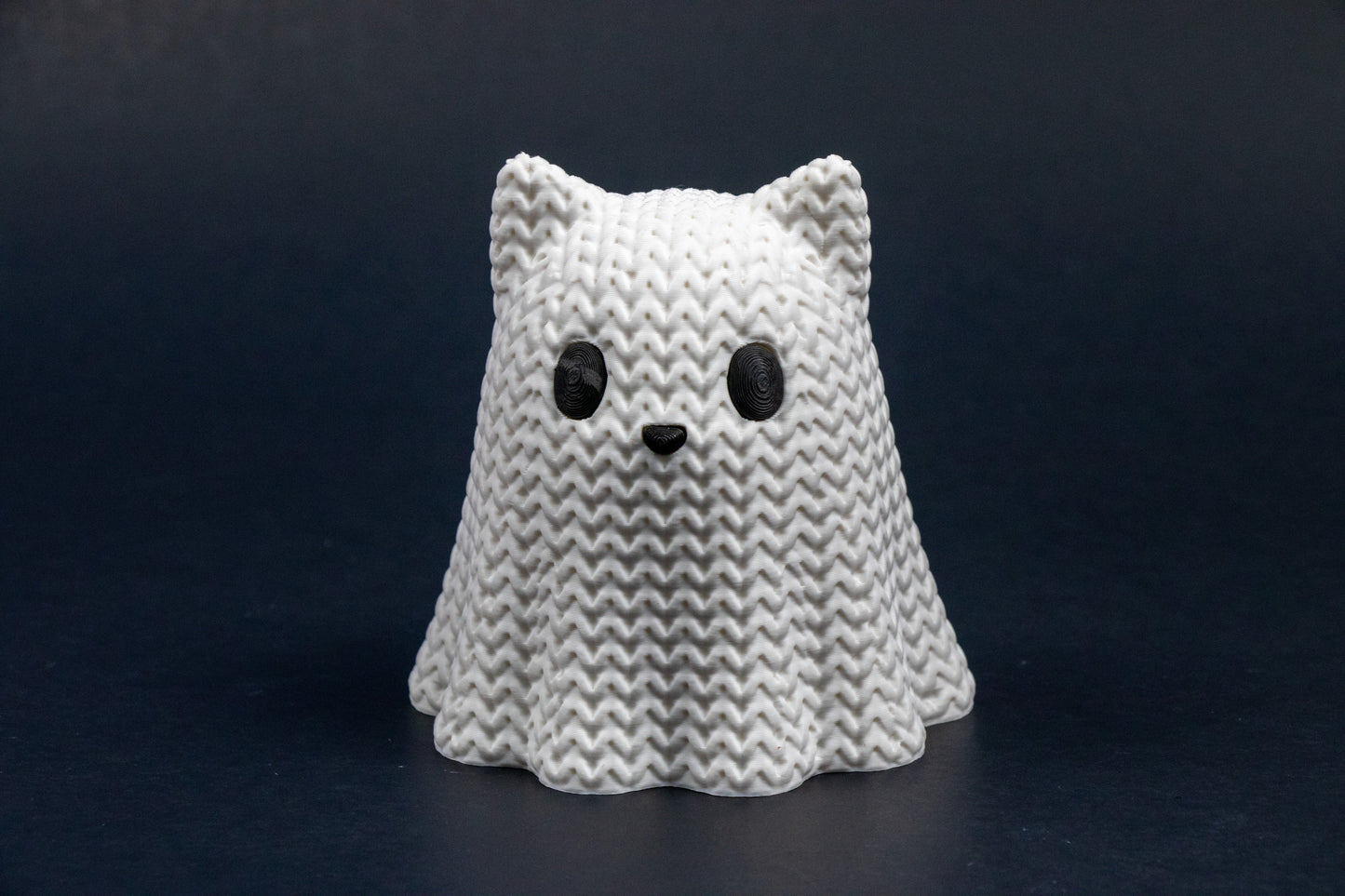 Ghost Cat – Crochet-Style 3D Printed Figure – Customization Available!