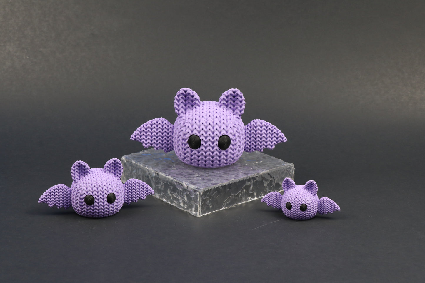 Cozy Crochet Bat – Purple Bat Decor Figure – Customization Available!