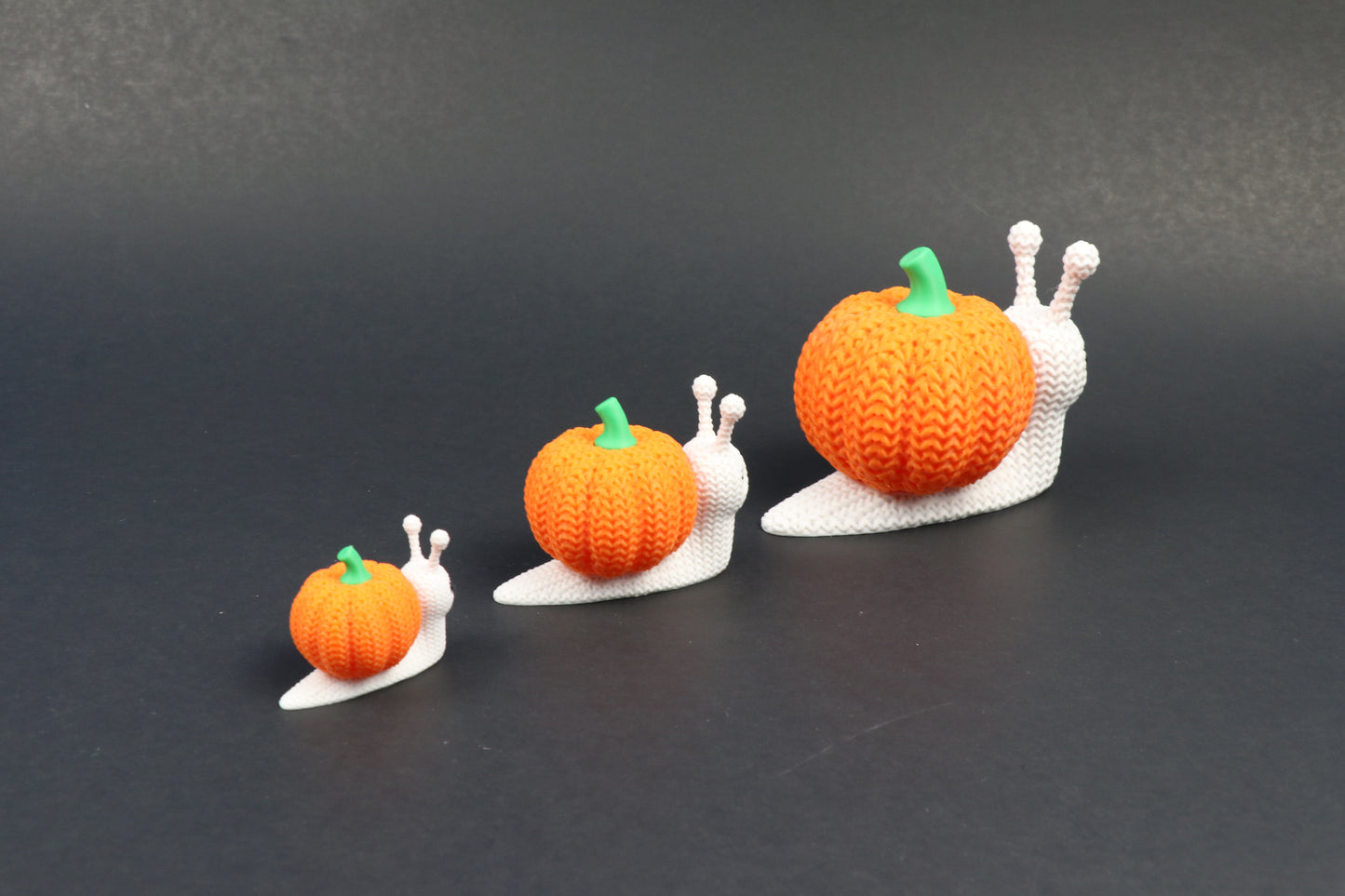 Pumpkin Snail – Crochet-Style 3D Printed Fall Decor – Customization Available!