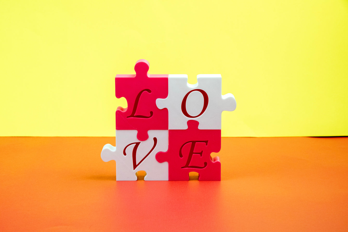 LOVE Puzzle Decor – Interlocking 3D Printed Word Display