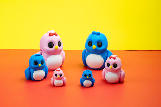 Lovebirds – Bird Couple Decor Set (2 Pieces) – 3D Printed Desk & Shelf Display