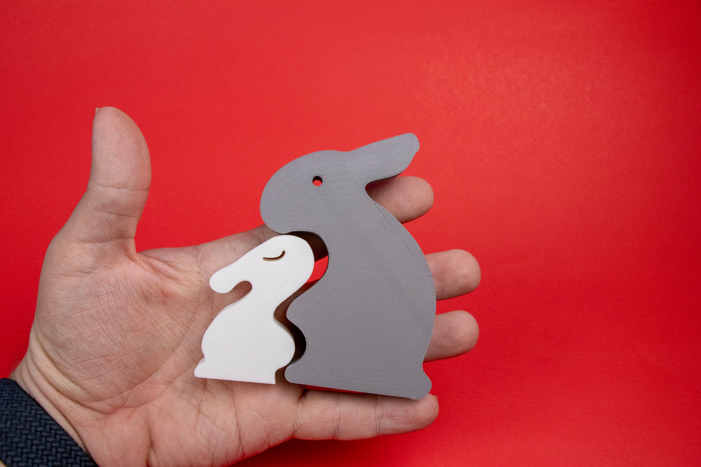 🐇 Forever Bunny Pair – Parent & Baby Rabbit Puzzle Decor
