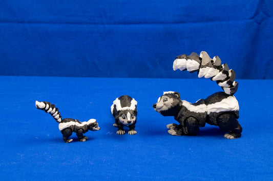 Articulated Skunk – Poseable Desk Companion in Multiple Sizes – Customization Available!