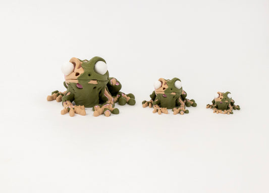 Morty the Zombie Frog – Creepy Cute 3D Printed Figurine