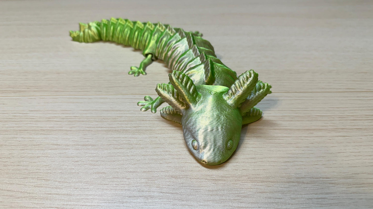 Axolotl Figurine – Posable Shelf Decor | Articulated & Hand-Finished 3D Print - 13 Inches