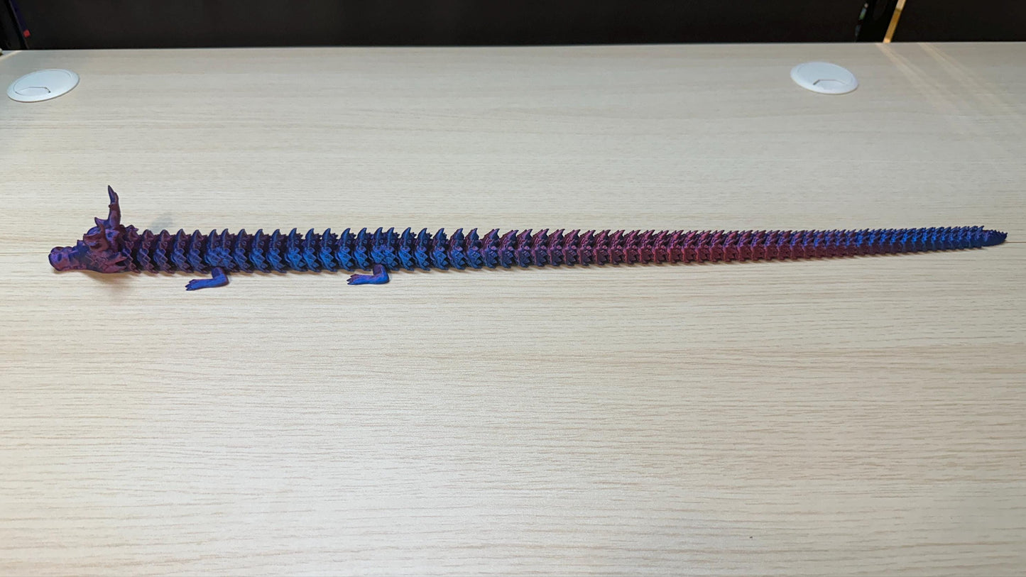 3-D Printed Articulating Dragon with Antlers