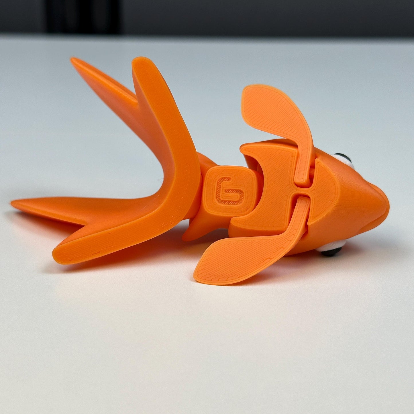 Goldfish Figurine – Articulated Desktop Accent | 3D Printed & Hand-Finished