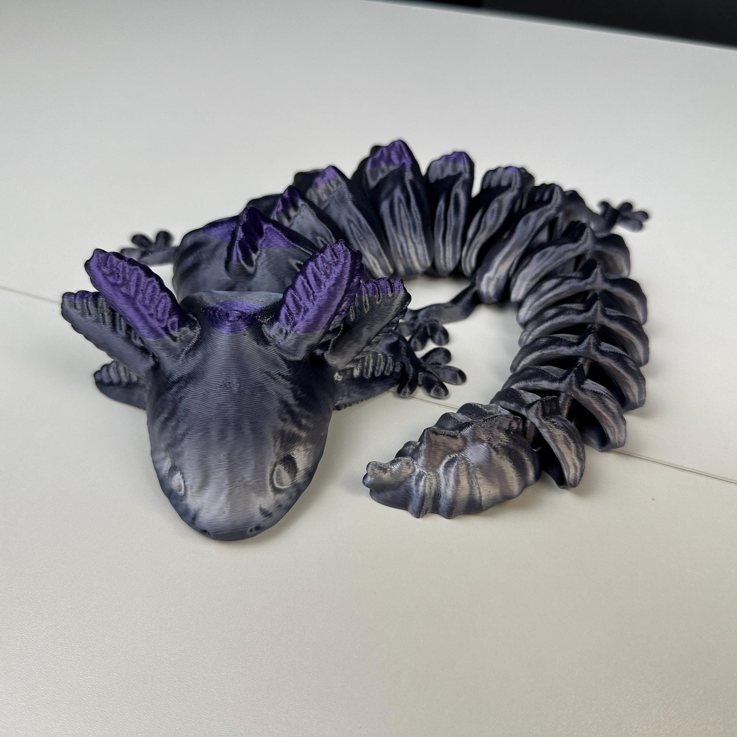 Axolotl Figurine – Posable Shelf Decor | Articulated & Hand-Finished 3D Print - 13 Inches