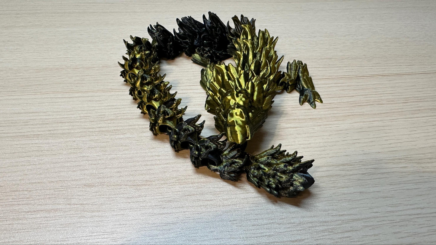 Nature Dragon – Fantasy Display Piece - 3D Printed & Articulating