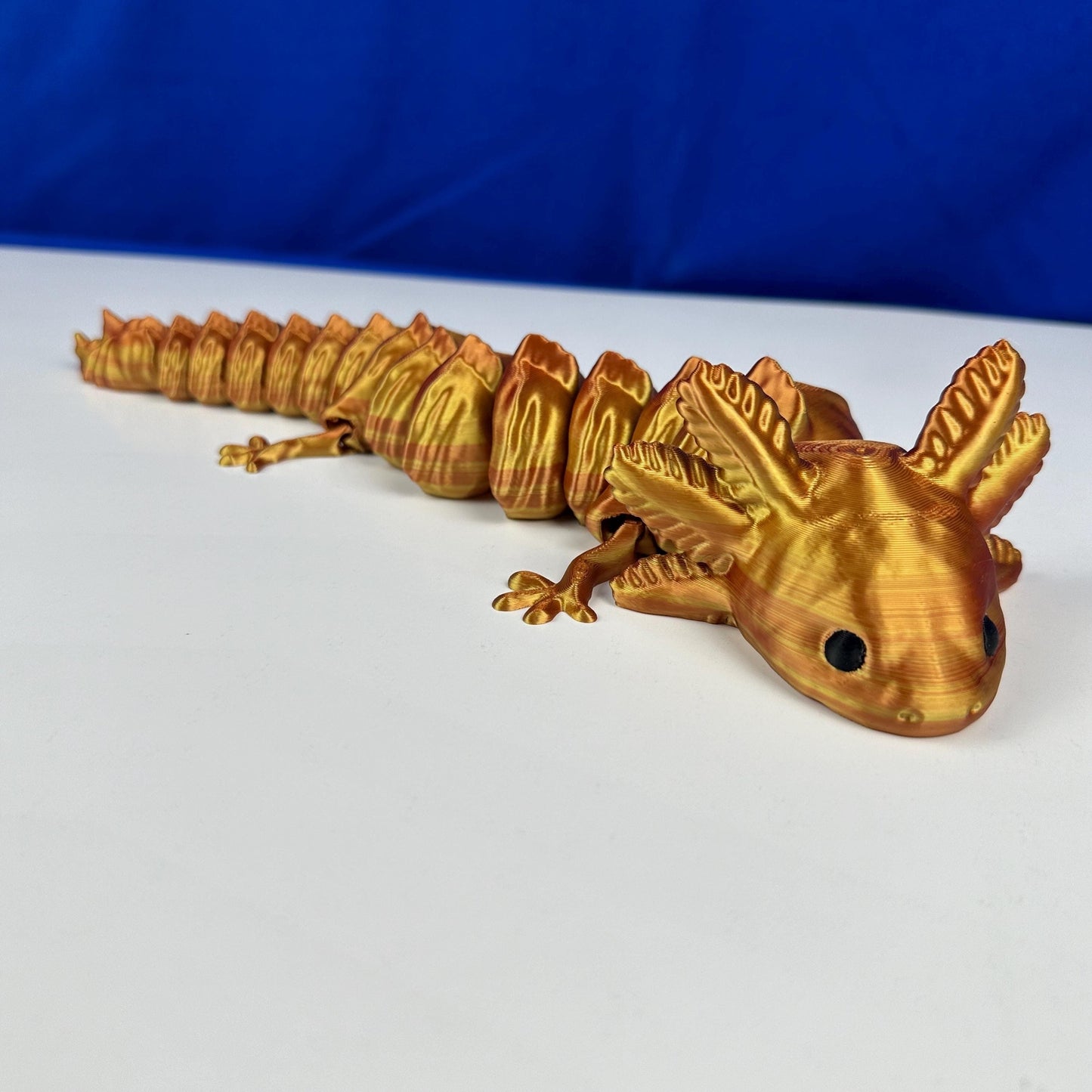 Axolotl Figurine – Posable Shelf Decor | Articulated & Hand-Finished 3D Print - 13 Inches