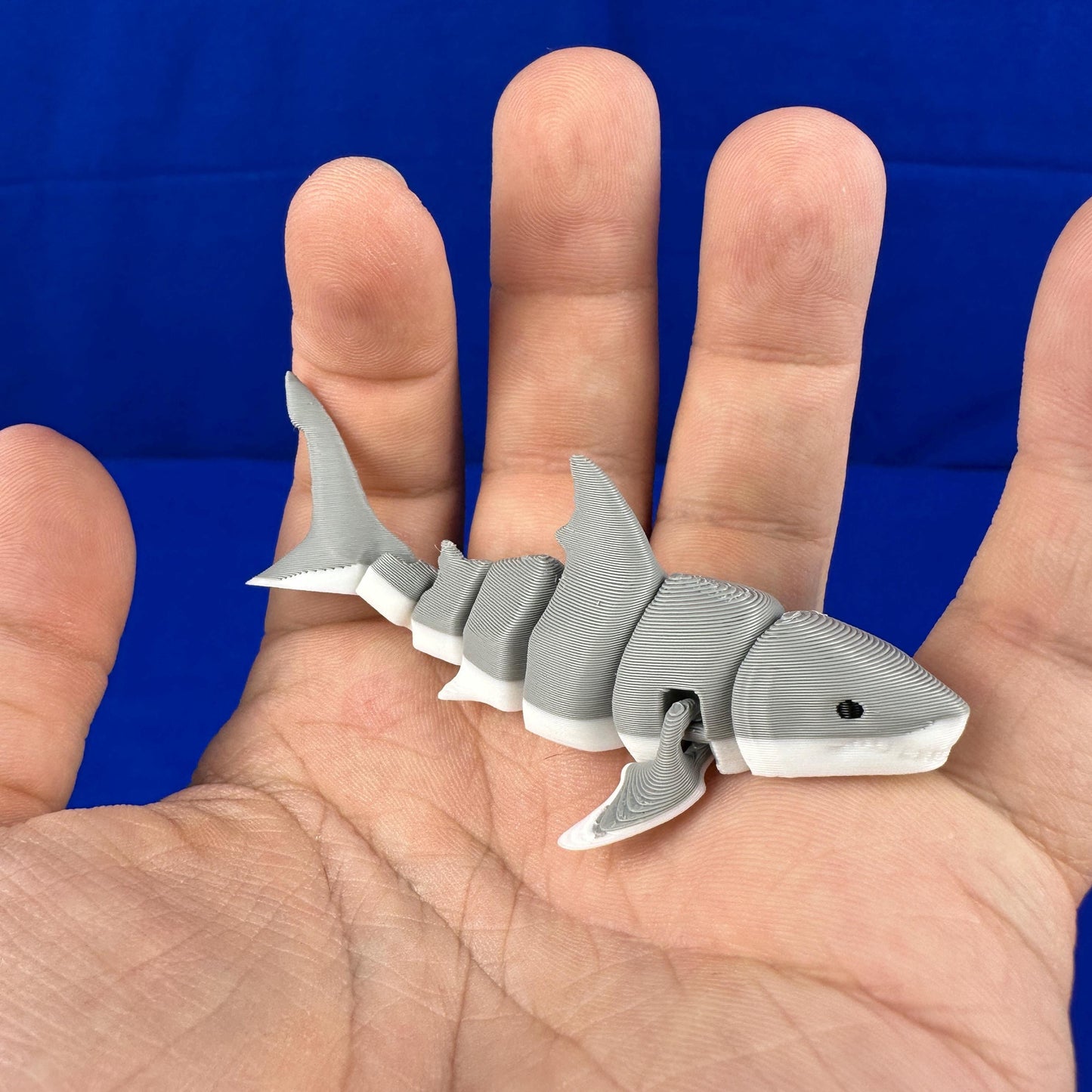 Great White Shark Figurine – Articulated Ocean Display | 3D Printed & Hand-Finished
