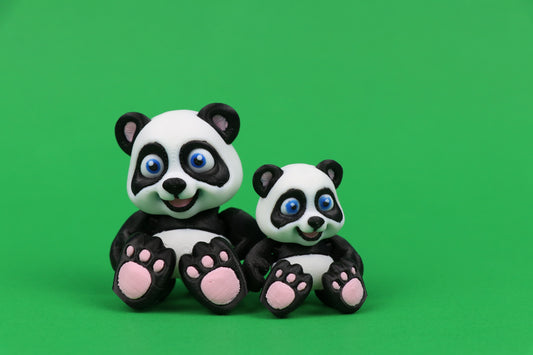 Panda Bear – Charming Collectible with Optional “Pan-tastic!” Heart - 3D Printed
