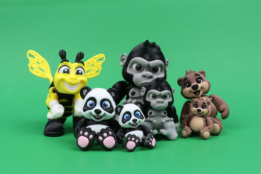 Wildlife Figures – Articulated Decor in Multi-Color PLA - 3D Printed