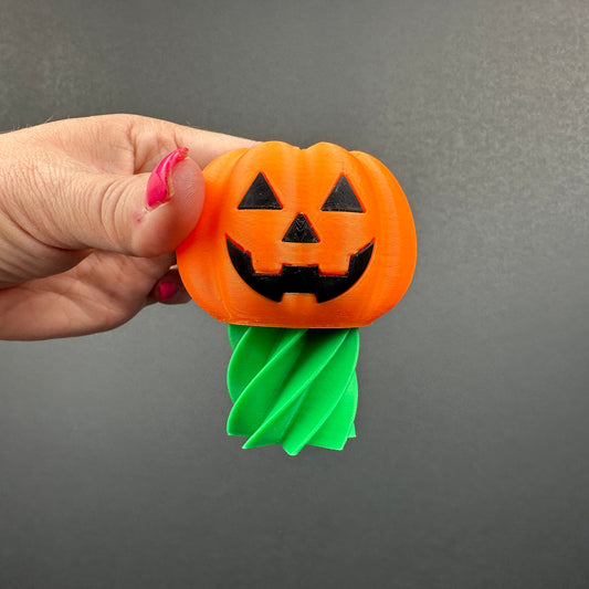 Jack-O'-Lantern and Halloween Ghost Decor Set - 3D Printed Fun for Home (1 Ghost, 2 Jack-O'-Lanterns)
