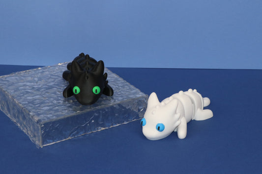 Poseable Dragon Companion – 3D Printed Display Creature (Dark or Light)