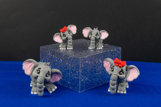 🐘 Articulated Elephant – Poseable Desk Decor in Two Sizes