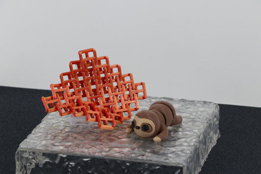 Slow & Flow Set – Sloth Figure + Flexible Chain Mail – Custom Color & Size Options!