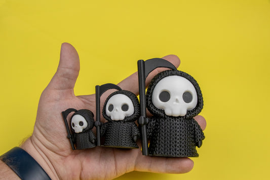 Crochet Reaper – Whimsical Crochet-Style Figure with Friendly Charm
