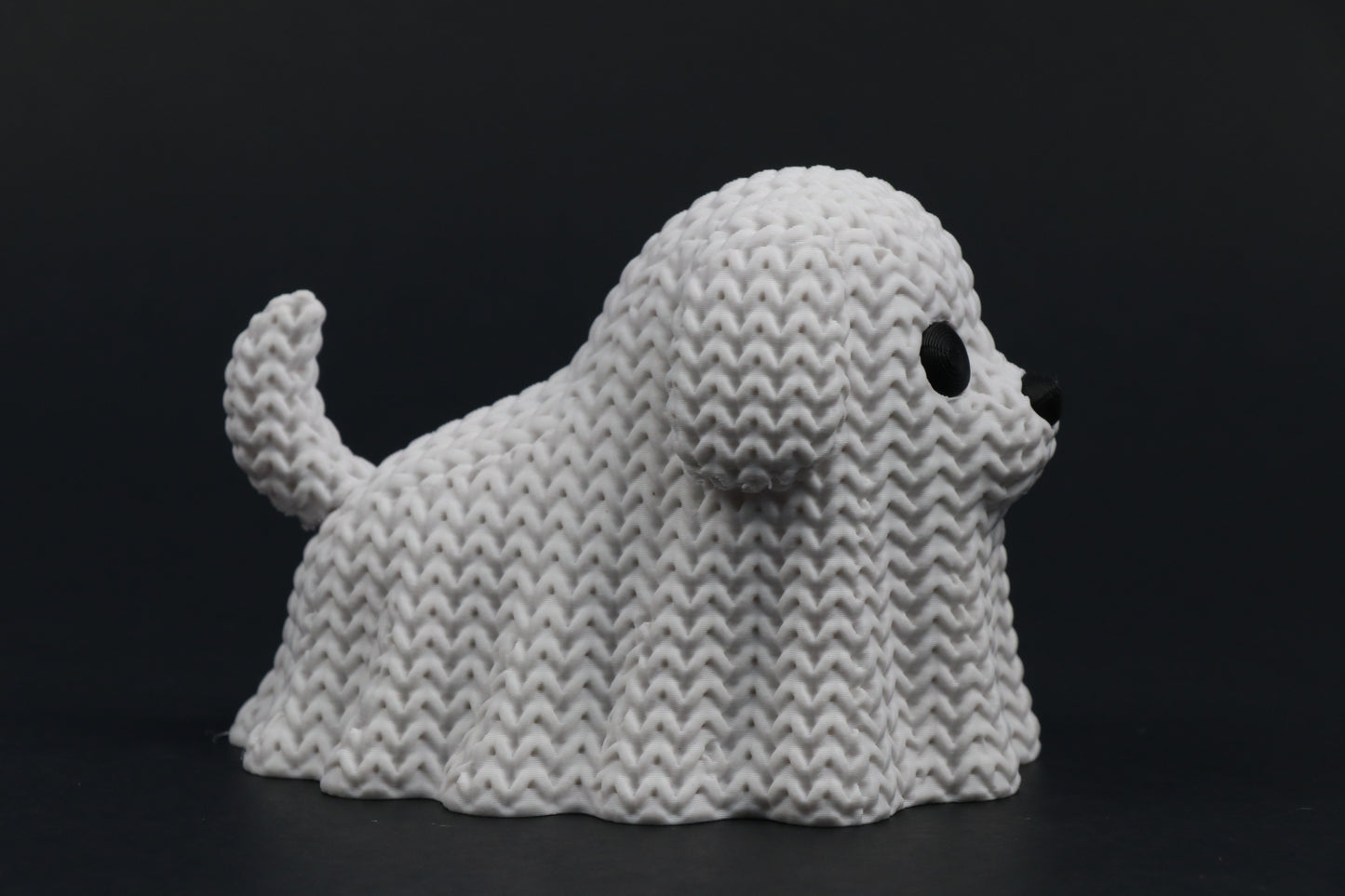 Ghost Dog – Crochet-Style 3D Printed Figure – Customization Available!