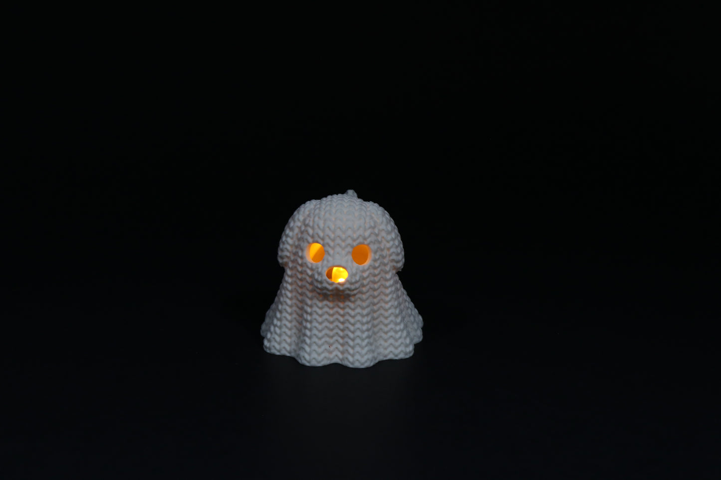 Ghost Dog – Crochet-Style 3D Printed Figure – Customization Available!