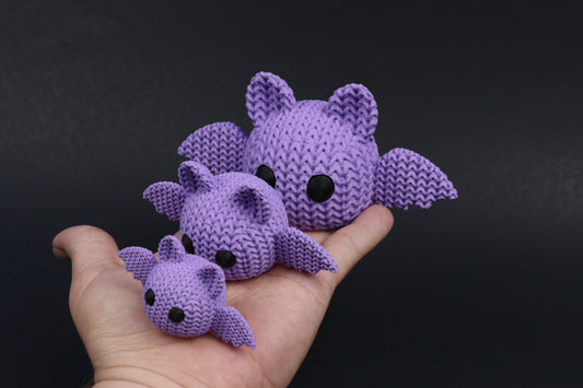 Cozy Crochet Bat – Purple Bat Decor Figure – Customization Available!