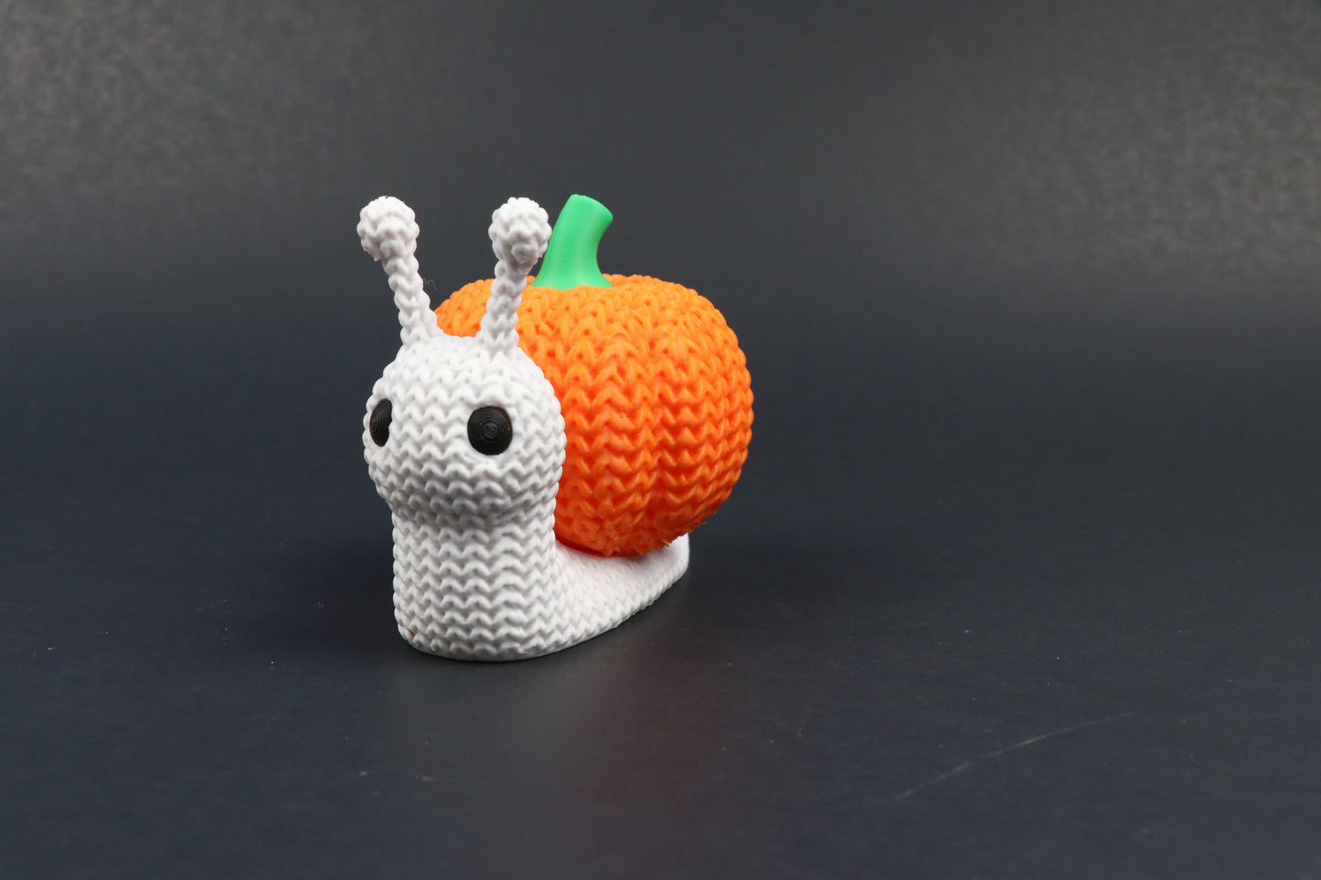 Pumpkin Snail – Crochet-Style 3D Printed Fall Decor – Customization Available!