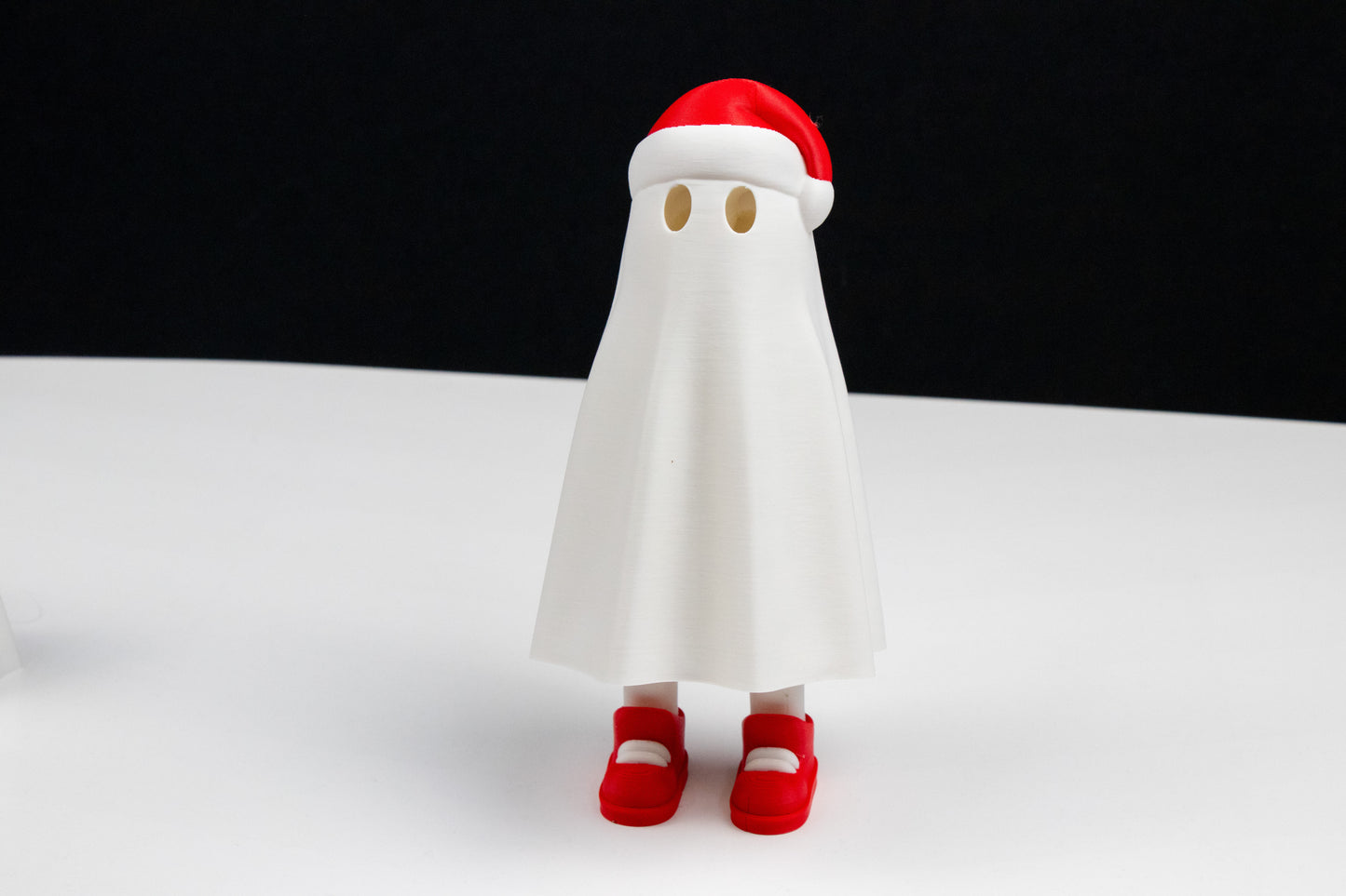 3D Printed Christmas Ghost – Festive Holiday Decor with Sit/Stand Display Options