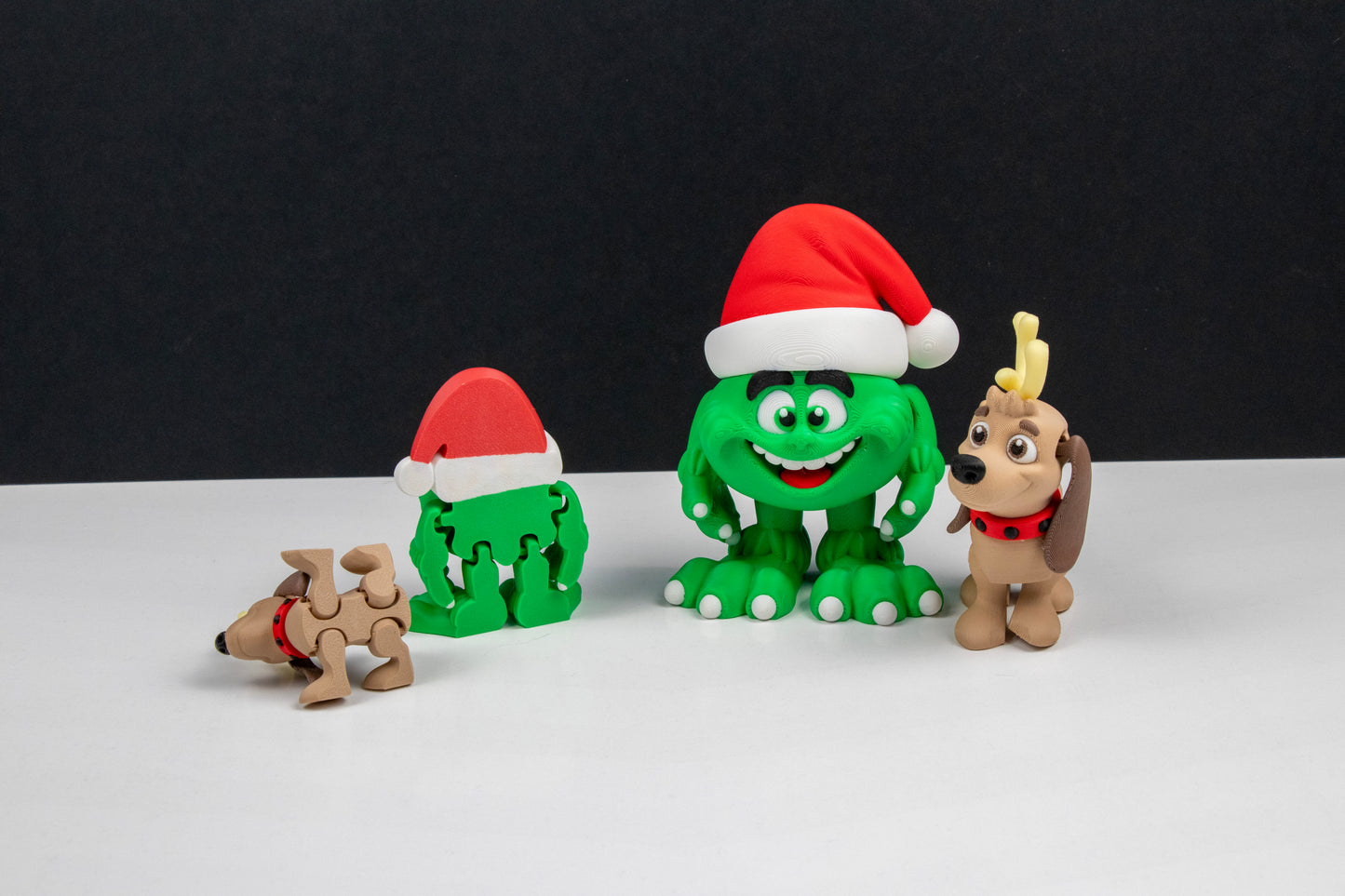 Green Holiday Menace & Max the Christmas Dog – Festive Display Duo