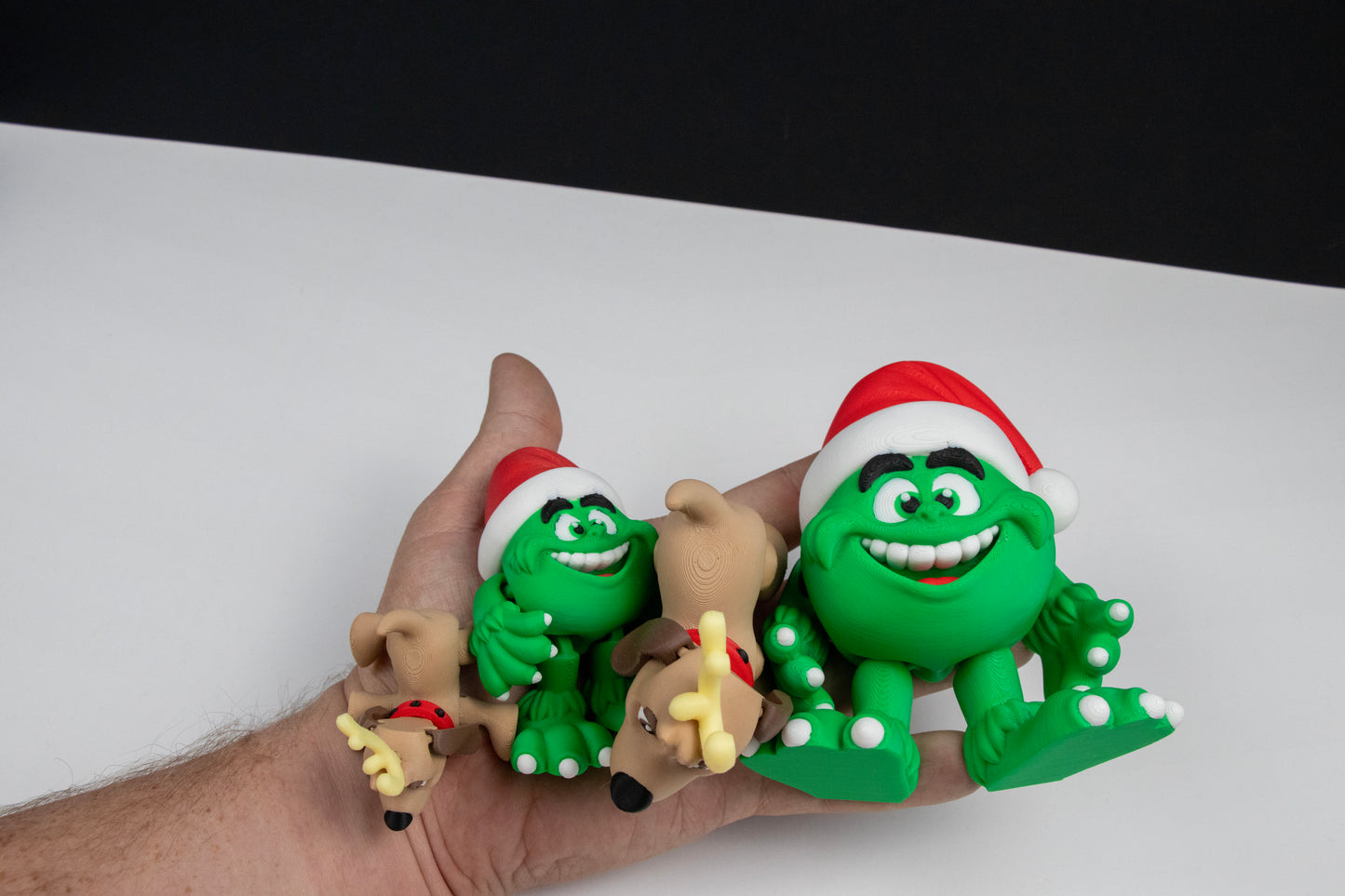Green Holiday Menace & Max the Christmas Dog – Festive Display Duo