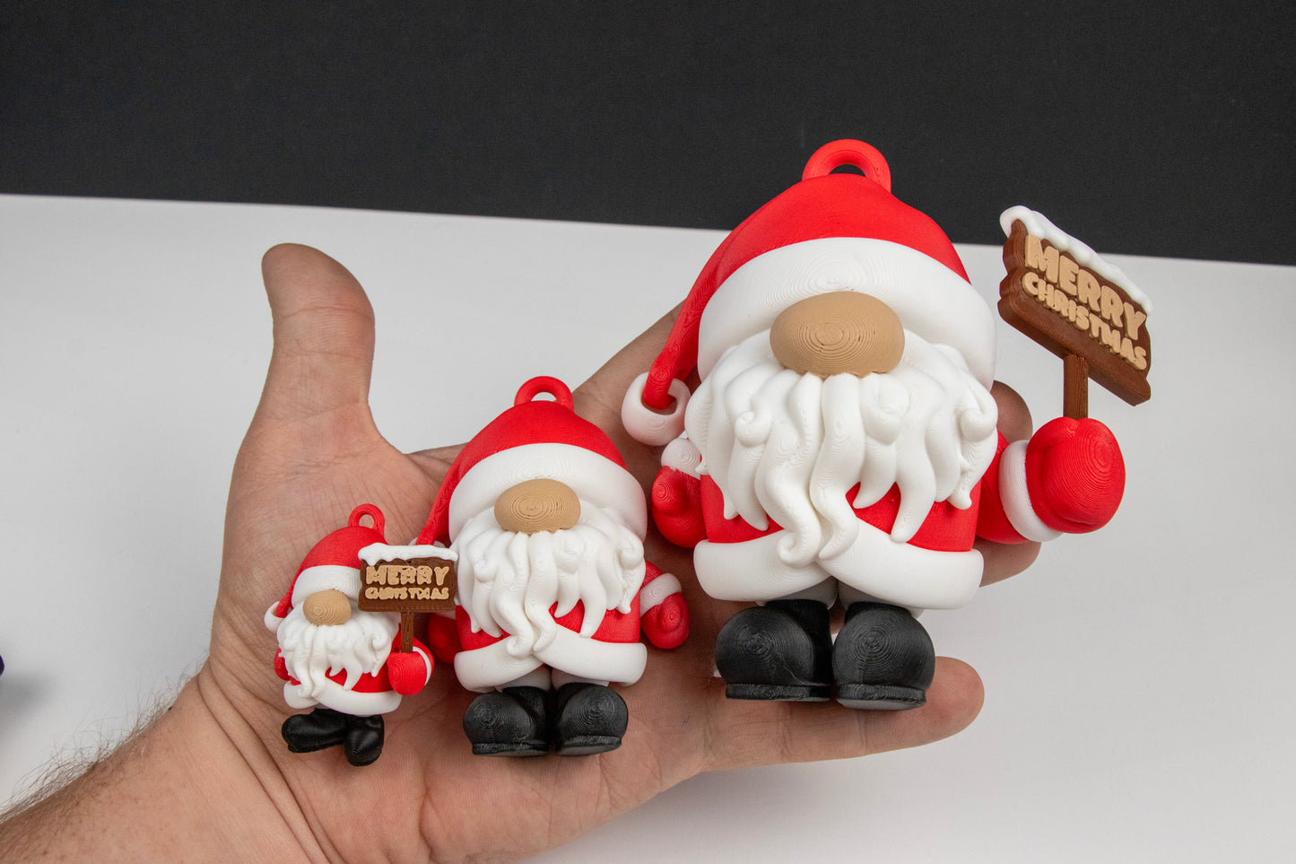Santa Holiday Gnome Ornament – 3D Printed Christmas Decoration