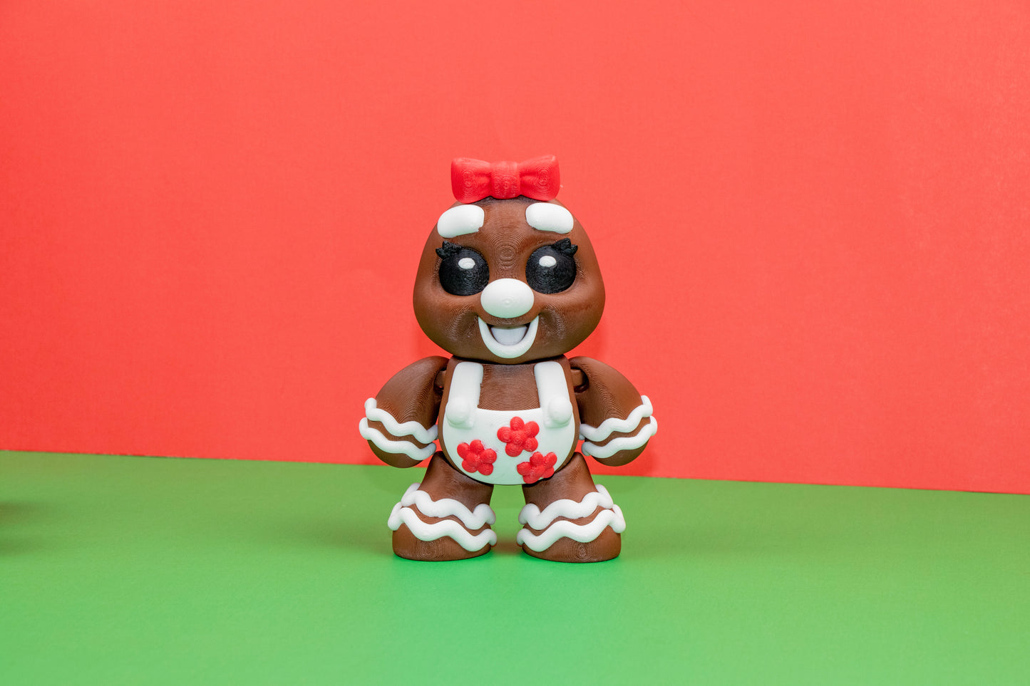 Gingerbread Family Figurines – Articulated Holiday Decor in Three Size options.