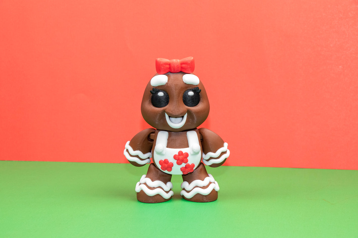 Gingerbread Family Figurines – Articulated Holiday Decor in Three Size options.