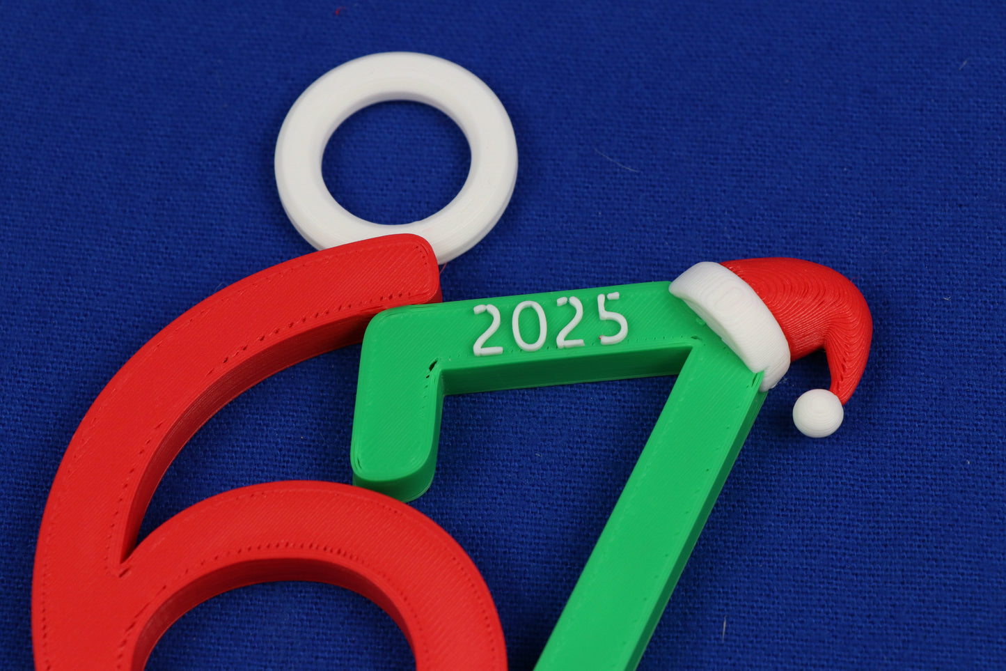 6-7 Christmas Ornament - Personalized 2025 Ornament with Santa Hat (Custom Name Optional)