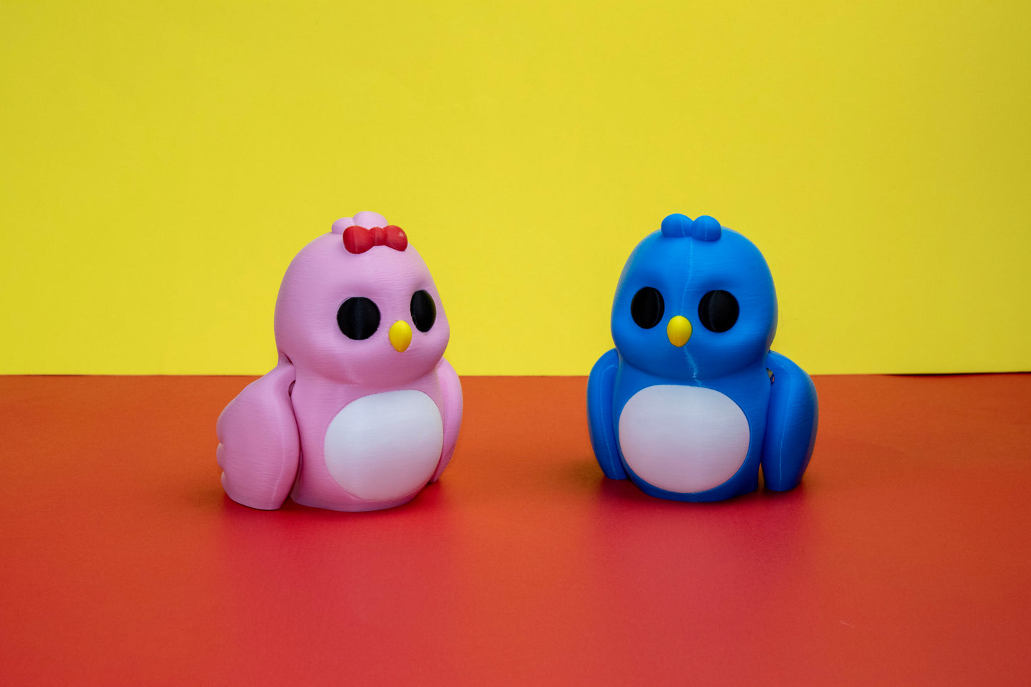 Lovebirds – Bird Couple Decor Set (2 Pieces) – 3D Printed Desk & Shelf Display