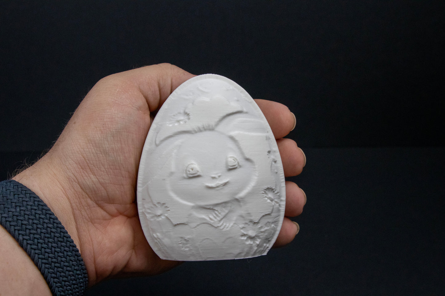 Glowing Bunny Egg Tea Light Holder – Easter Bunny Luminary Decor – Includes LED Tea Light