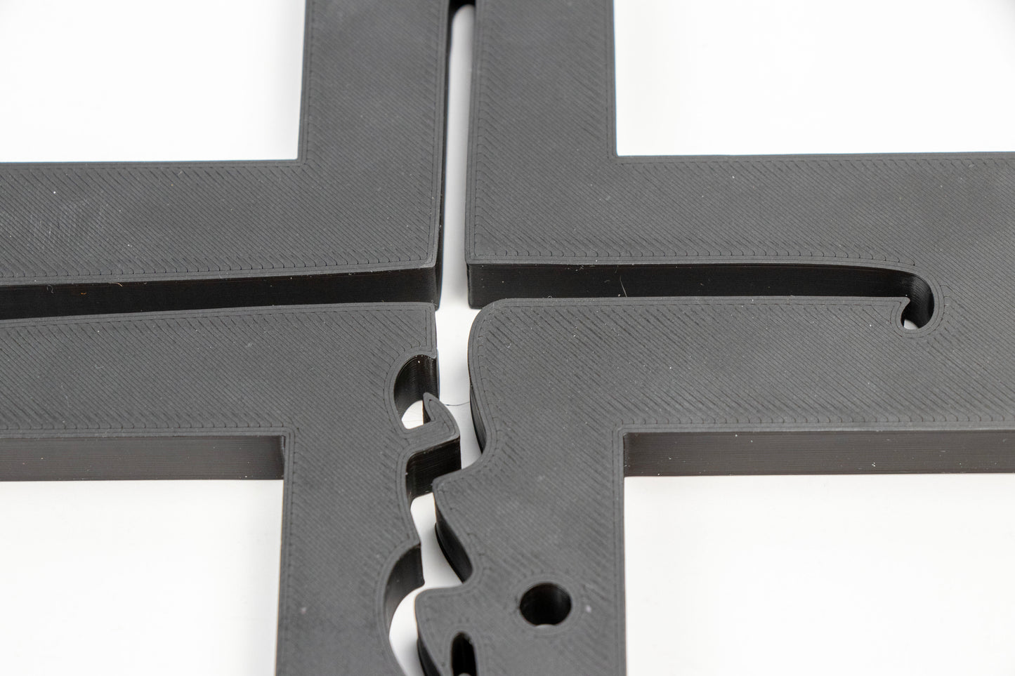 Faith Cross Decor – Hollow Script Cross – 3D Printed Christian Display – Custom Colors Available